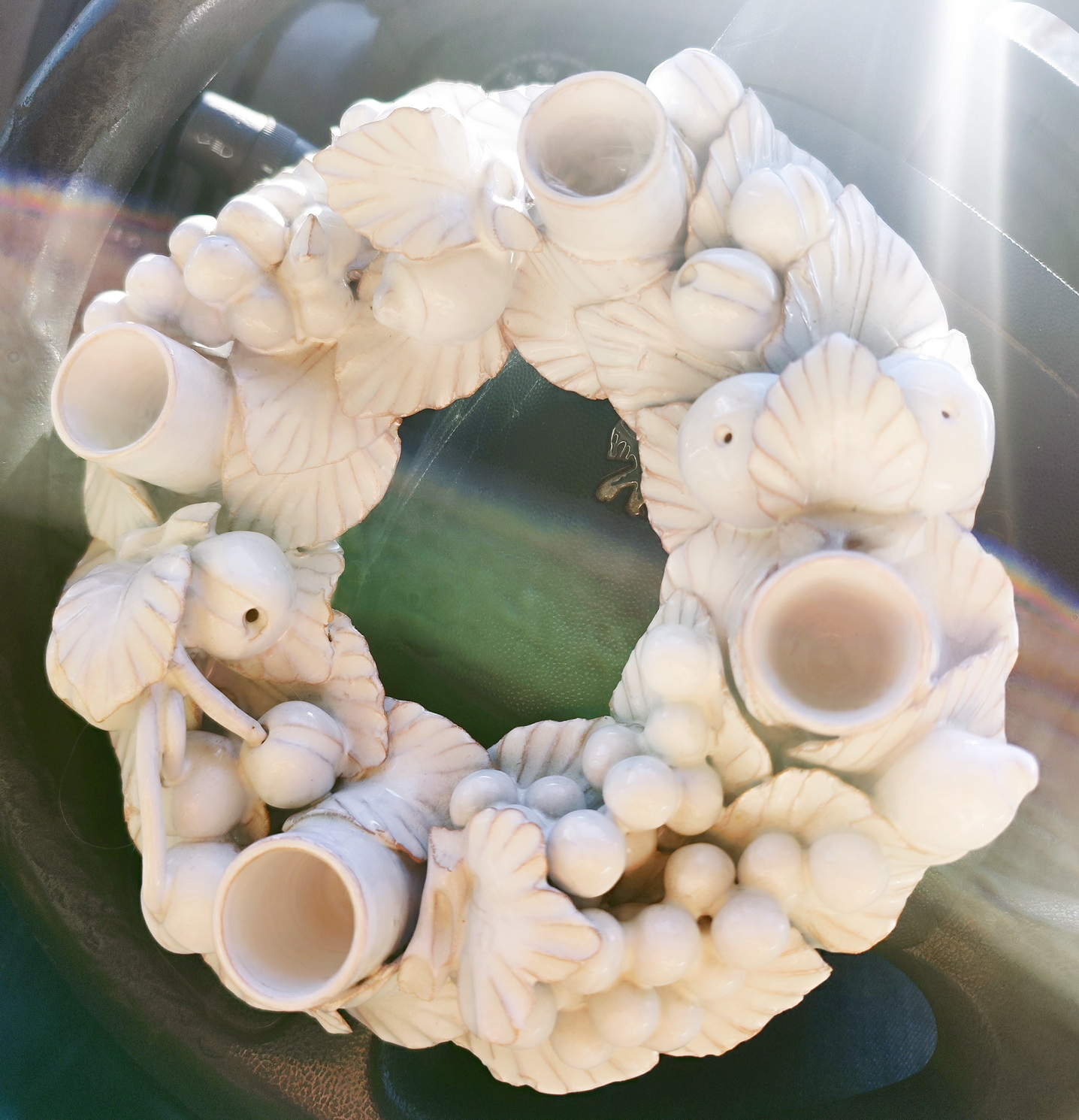 An Italian Majolica Candle Light